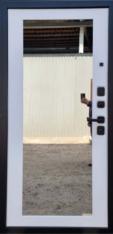 Дверь Тип 9016 МГ Б - Черный кварц/Белый софт